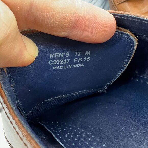 Cole Haan Dress Shoes Mens 13 British Tan Montgomery Wing Oxford Lace Up C20237 - Picture 10 of 12